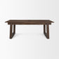 106" Dark Brown Solid Wood Self-Storing Leaf Sled Base Extendable Dining Table