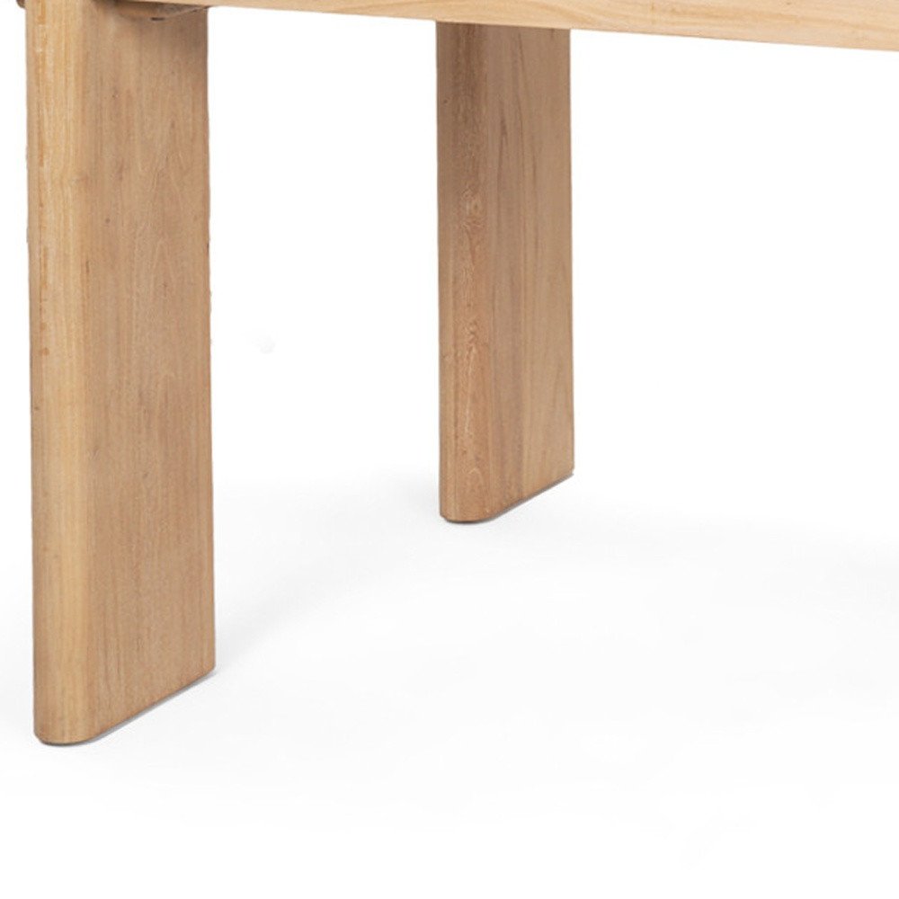 91" Light Brown Wood Oval Dining Table