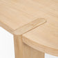 91" Light Brown Wood Oval Dining Table