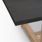 84" Black and Brown Solid Wood Trestle Base Dining Table