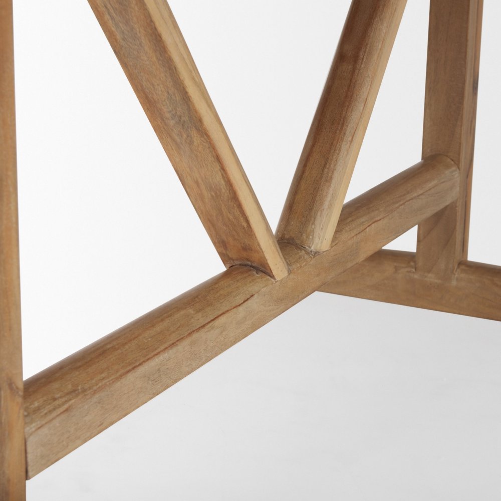 84" Light Brown Solid Wood Trestle Base Oval Dining Table