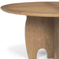 59" Brown Solid Wood Pedestal Base Round Top Dining Table