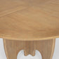 59" Brown Solid Wood Pedestal Base Round Top Dining Table