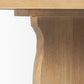 59" Brown Solid Wood Pedestal Base Round Top Dining Table