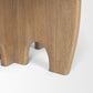 59" Brown Solid Wood Pedestal Base Round Top Dining Table