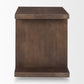 22" Brown Solid Wood Sled End Table With Shelf