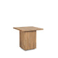 22" Brown Solid Wood Square Block End Table