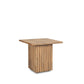 22" Brown Solid Wood Square Block End Table