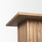 22" Brown Solid Wood Square Block End Table