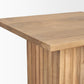 22" Brown Solid Wood Square Block End Table