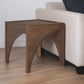 24" Brown Wood Modern Arched Square End Table