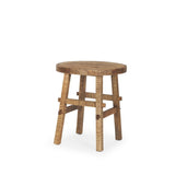 23" Brown Distressed Solid Wood End Table