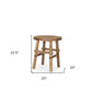 23" Brown Distressed Solid Wood End Table