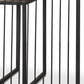 Set of Two Natural and Black Solid Wood and Metal Square Sled Nested Tables