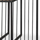 Set of Two Natural and Black Solid Wood and Metal Square Sled Nested Tables