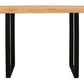 47" Natural and Black Solid Wood and Metal Live Edge Console Table