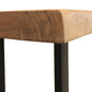 47" Natural and Black Solid Wood and Metal Live Edge Console Table