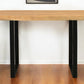 47" Natural and Black Solid Wood and Metal Live Edge Console Table