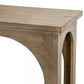 77" Brown Solid Wood Distressed Console Table With Arch Detailing
