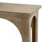 77" Brown Solid Wood Distressed Console Table With Arch Detailing