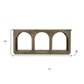 77" Brown Solid Wood Distressed Console Table With Arch Detailing