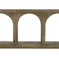 77" Brown Solid Wood Distressed Console Table With Arch Detailing