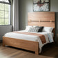 Brown Live Edge Bow Joint Solid Wood Queen Bed Frame