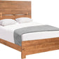 Brown Live Edge Bow Joint Solid Wood Queen Bed Frame