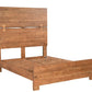 Brown Live Edge Bow Joint Solid Wood Queen Bed Frame
