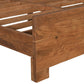 Brown Live Edge Bow Joint Solid Wood Queen Bed Frame