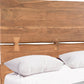 Brown Live Edge Bow Joint Solid Wood Queen Bed Frame