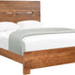 Brown Live Edge Bow Joint Solid Wood Queen Bed Frame
