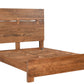 Brown Live Edge Bow Joint Solid Wood Queen Bed Frame