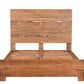 Brown Live Edge Bow Joint Solid Wood Queen Bed Frame