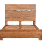 Brown Live Edge Bow Joint Solid Wood Queen Bed Frame