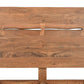 Brown Live Edge Bow Joint Solid Wood Queen Bed Frame