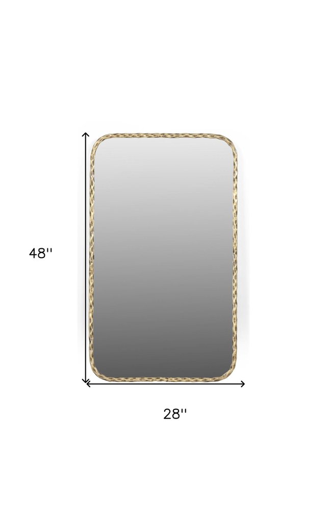 48" Brass Iron Framed Accent Mirror