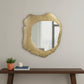 40" Brass Iron Abstract Organically Shaped Accent Mirror