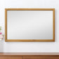 40" Natural Solid Wood Framed Mounted Accent Mirror