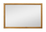 40" Natural Solid Wood Framed Mounted Accent Mirror
