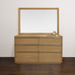 40" Natural Solid Wood Framed Mounted Accent Mirror