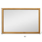 40" Natural Solid Wood Framed Mounted Accent Mirror