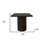 24" Dark Brown Distressed Solid Wood Square Pedestal End Table
