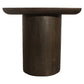 24" Dark Brown Distressed Solid Wood Square Pedestal End Table