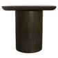 24" Dark Brown Distressed Solid Wood Square Pedestal End Table