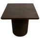 24" Dark Brown Distressed Solid Wood Square Pedestal End Table