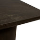 24" Dark Brown Distressed Solid Wood Square Pedestal End Table