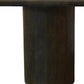 24" Dark Brown Distressed Solid Wood Square Pedestal End Table