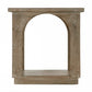 24" Brown Distressed Solid Wood Square Floor Shelf End Table