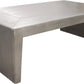 54" Silver Aluminum and Solid Wood Sled Coffee Table